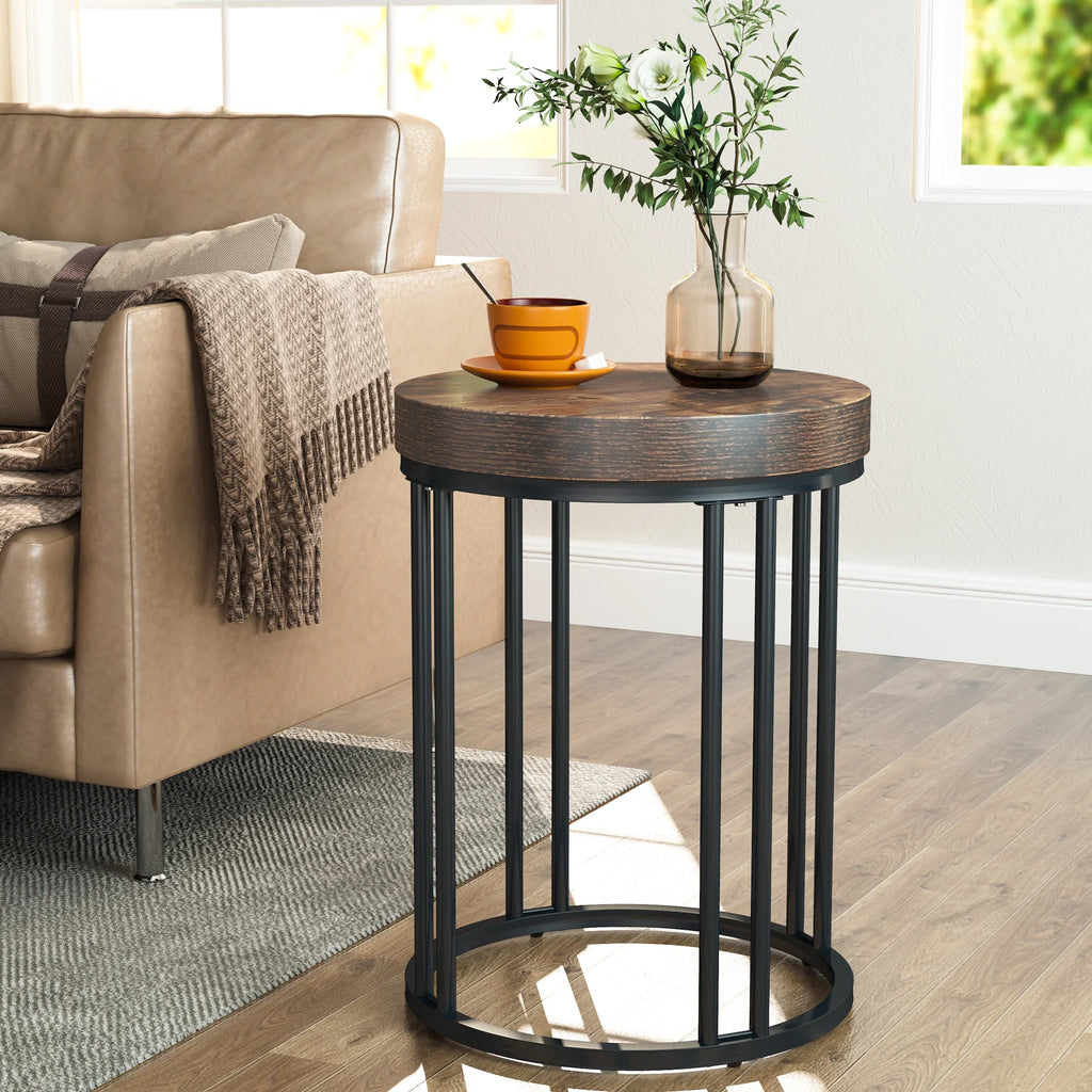 Round small nightstand deals