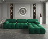 TVF Velvet Reversible Modular Sofa & Chaise