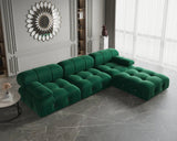 TVF Velvet Reversible Modular Sofa & Chaise
