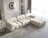TVF Velvet Reversible Modular Sofa & Chaise