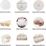 TVF Velvet Reversible Modular Sofa & Chaise