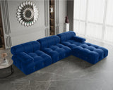 TVF Velvet Reversible Modular Sofa & Chaise