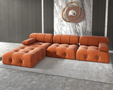 TVF Velvet Reversible Modular Sofa & Chaise