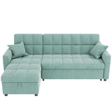 81.9'' Reversible Multifunctional Fabric Sofa Sleeper