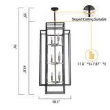 12-Light Lantern Tiered Hanging Ceiling Chandelier