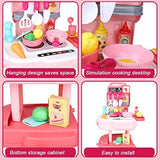 34 PCS Backpack Pretend Play Toy, with Removable Simulation Props and Faucet 2 in 1 Backpack Toy, Easy to Store