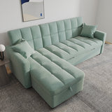 81.9'' Reversible Multifunctional Fabric Sofa Sleeper