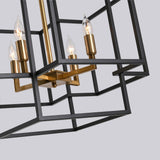 4 - LIGHT LANTERN RECTANGLE CHANDELIER