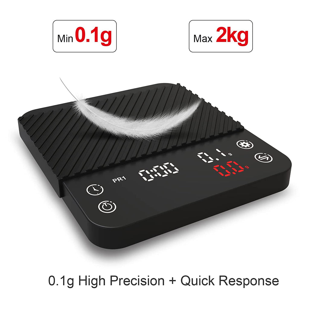 Digital Coffee Scale with Timer 3000g/0.1g, High Precision Rechargeabl –  thevaluefinds