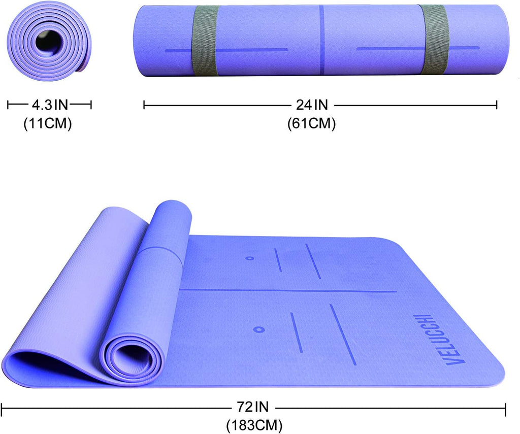 Regular yoga cheap mat size