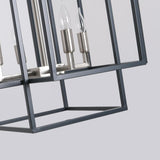 4 - LIGHT LANTERN RECTANGLE CHANDELIER