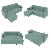 81.9'' Reversible Multifunctional Fabric Sofa Sleeper