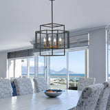 4 - LIGHT LANTERN RECTANGLE CHANDELIER