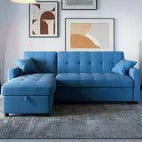 81.9'' Reversible Multifunctional Fabric Sofa Sleeper